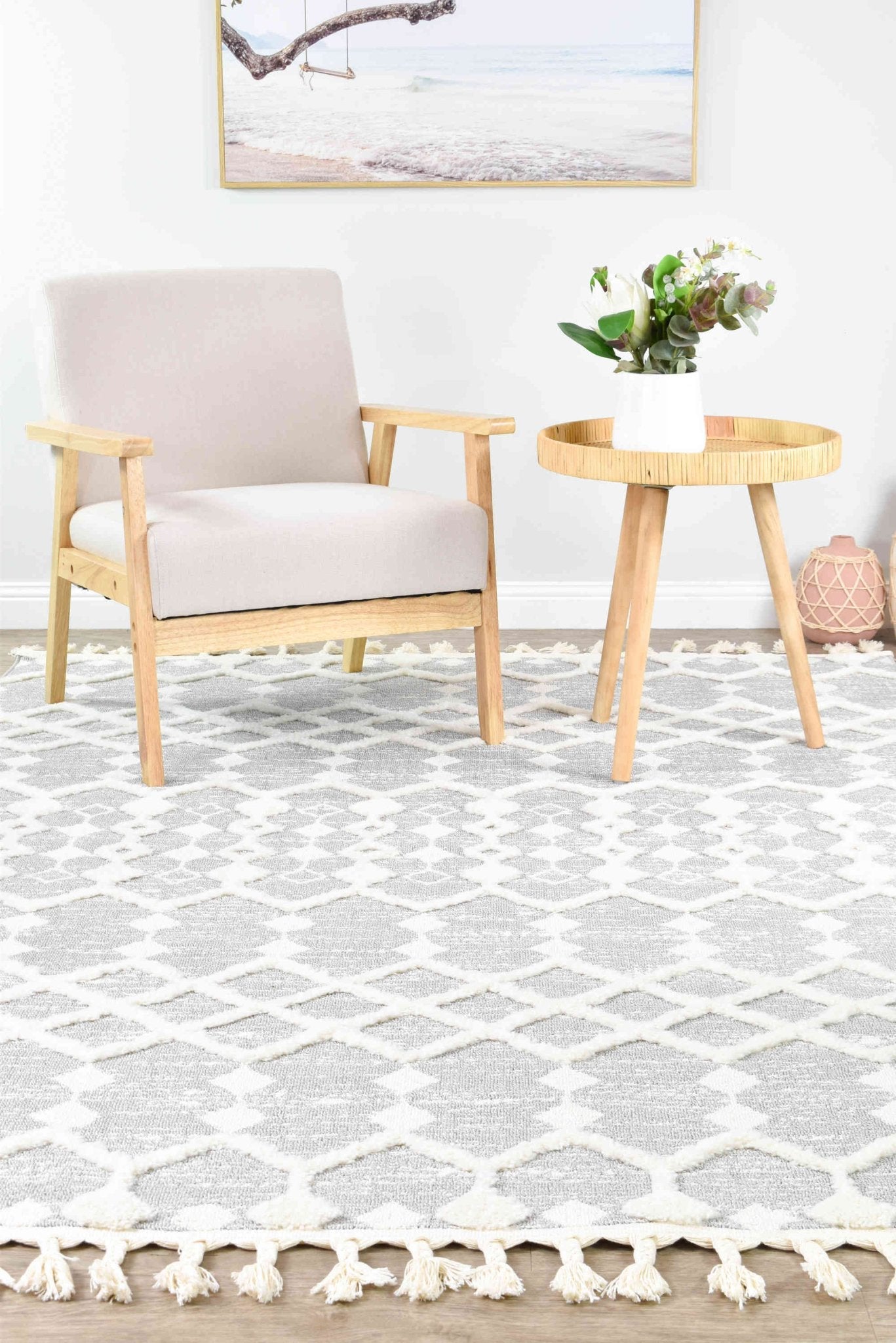 August Mia Grey Rug - Floorsome - INDOOR/OUTDOOR - MIA - B0361A - GRE - 80X150 - INDOOR/OUTDOOR