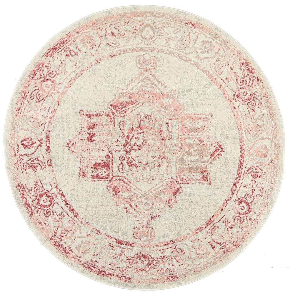 Avenue 702 Rose Round Rug - Floorsome - Avenue Collection - AVE - 702 - ROSE - 150X150 - Avenue Collection