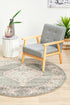Avenue 703 Grey Round Rug - Floorsome - Avenue Collection - AVE - 703 - GREY - 150X150 - Avenue Collection