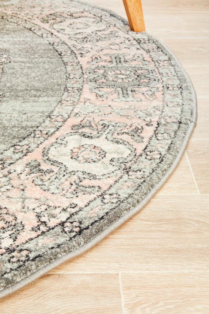 Avenue 703 Grey Round Rug - Floorsome - Avenue Collection - AVE - 703 - GREY - 150X150 - Avenue Collection