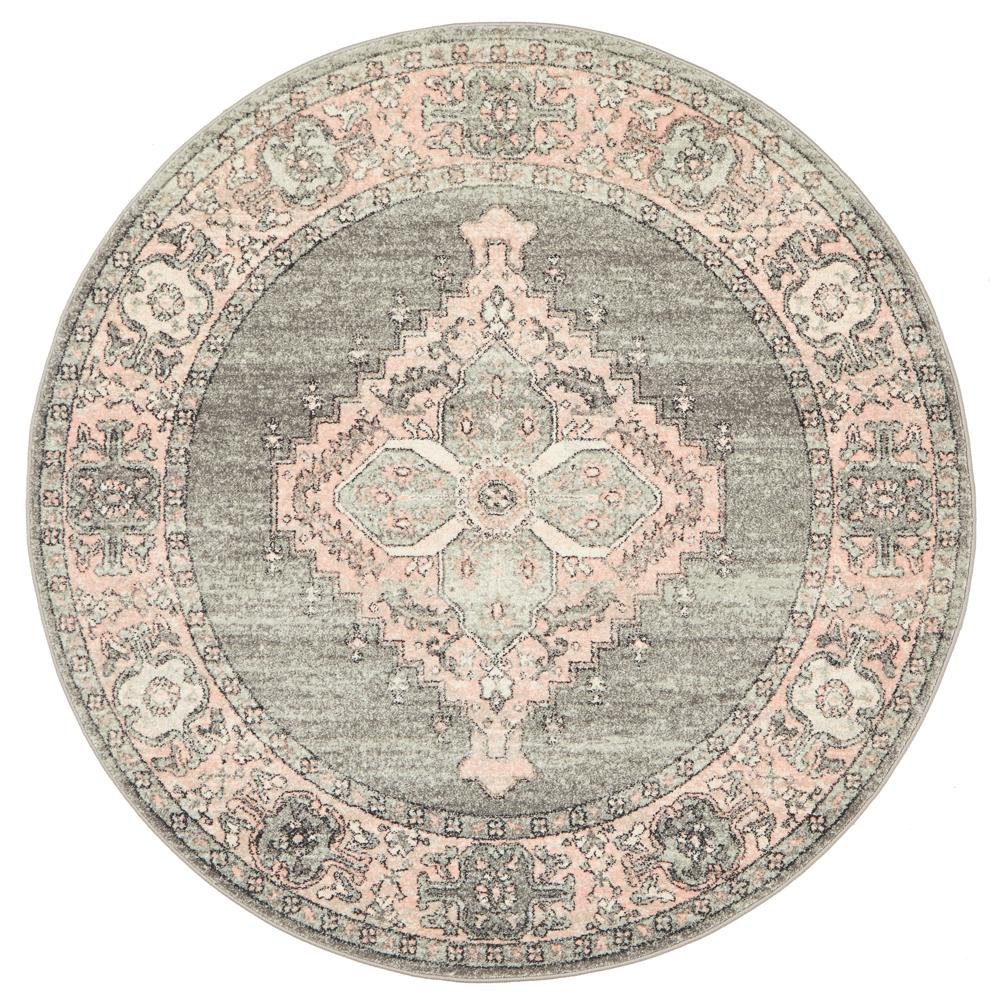 Avenue 703 Grey Round Rug - Floorsome - Avenue Collection - AVE - 703 - GREY - 150X150 - Avenue Collection