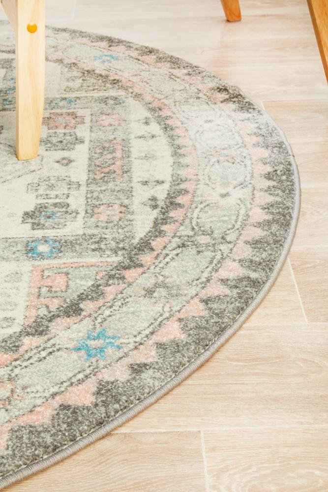 Avenue 704 Silver Round Rug - Floorsome - Avenue Collection - AVE - 704 - SIL - 150X150 - Avenue Collection