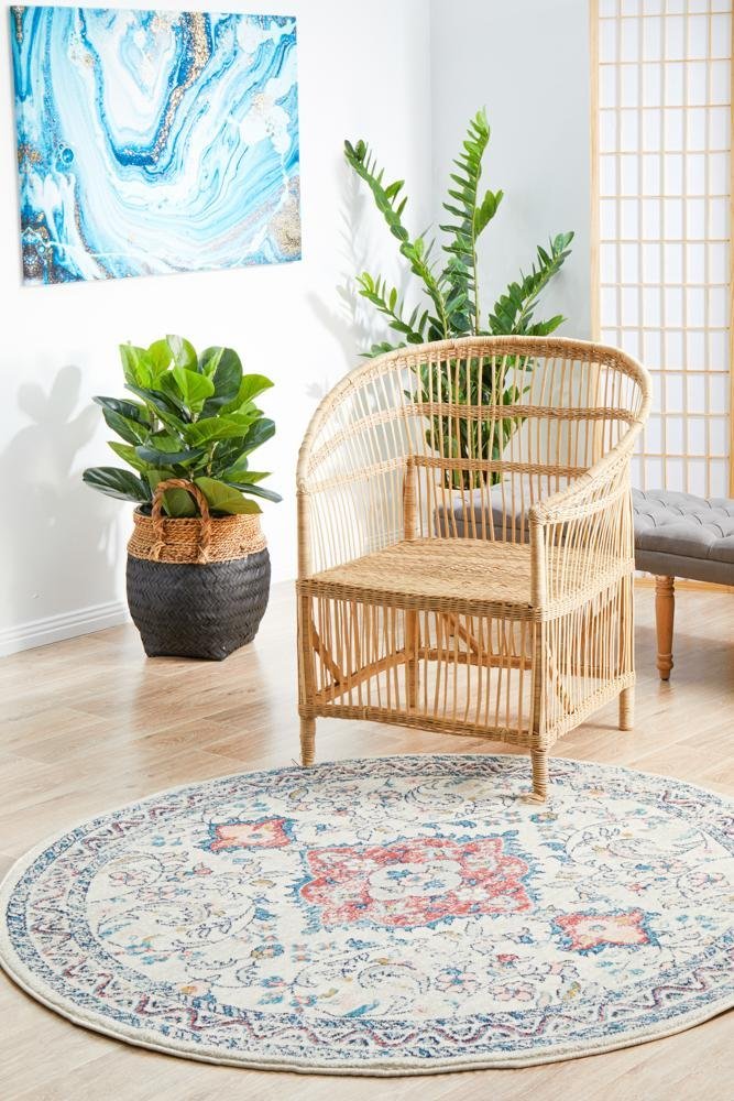 Avenue 705 Pastel Round Rug - Floorsome - Avenue Collection - AVE - 705 - PAST - 150X150 - Avenue Collection
