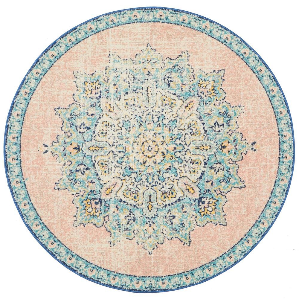 Avenue 706 Flamingo Round Rug - Floorsome - Avenue Collection - AVE - 706 - FLAM - 150X150 - Avenue Collection