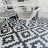 Aztec Black And White Monochrome Recycled Plastic Outdoor Rug - Floorsome - Recycled Plastic Rugs & Mats - PLRAZTBLK120179 - Recycled Plastic Rugs & Mats