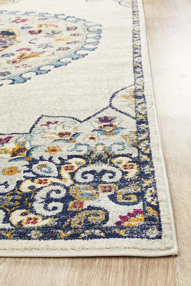 Babil Akkad Bohemian White Rug - Floorsome - MODERN - BLN - 202 - WHT - 230X160 - MODERN