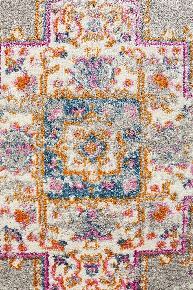 Babil Badra Bohemian Grey Runner Rug - Floorsome - MODERN - BLN - 211 - GREY - 300X80 - MODERN