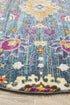 Babil Basra Bohemian Blue Round Rug - Floorsome - MODERN