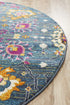 Babil Basra Bohemian Blue Round Rug - Floorsome - MODERN