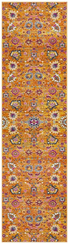 Babil Basra Bohemian Rust Rug - Floorsome - MODERN - BLN - 210 - RUST - 300X80 - MODERN