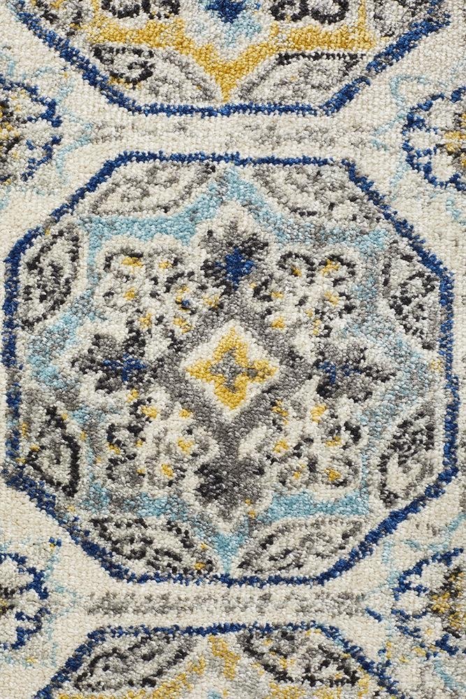 Babil Eshnunna Bohemian Runner Rug - Floorsome - MODERN - BLN - 204 - BLUE - 300X80 - MODERN