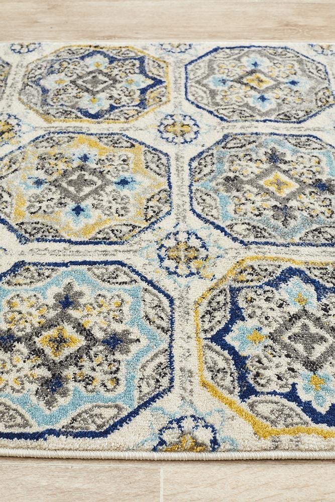Babil Eshnunna Bohemian Runner Rug - Floorsome - MODERN - BLN - 204 - BLUE - 300X80 - MODERN