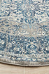 Babil Harran Bohemian Blue Round Rug - Floorsome - MODERN