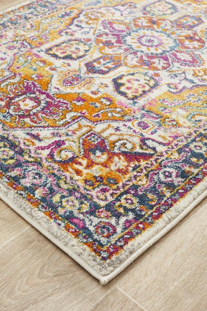 Babil Harran Bohemian Multi Runner Rug - Floorsome - MODERN - BLN - 207 - MULT - 300X80 - MODERN