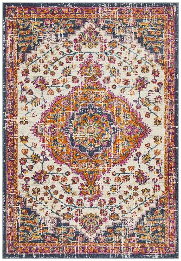 Babil Mosul Bohemian White Rug - Floorsome - MODERN - BLN - 205 - WHT - 230X160 - MODERN