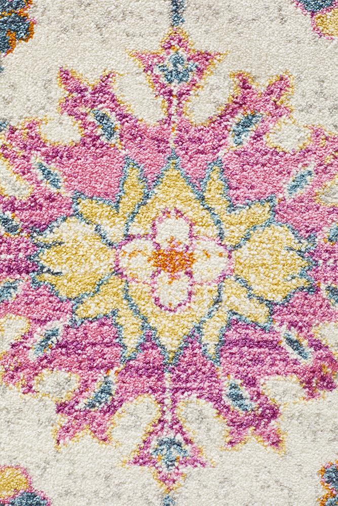 Babil Samarra Bohemian Multi Round Rug - Floorsome - MODERN - BLN - 208 - MULT - 150X150 - MODERN