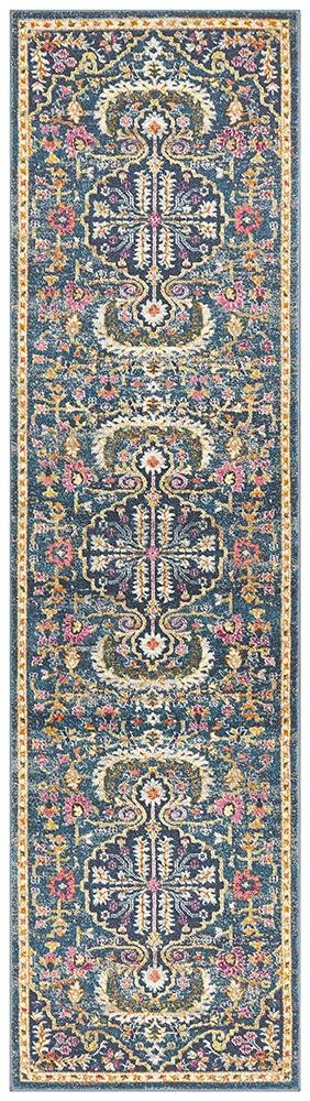 Babil Seleucia Bohemian Navy Runner Rug - Floorsome - MODERN - BLN - 209 - NAVY - 300X80 - MODERN
