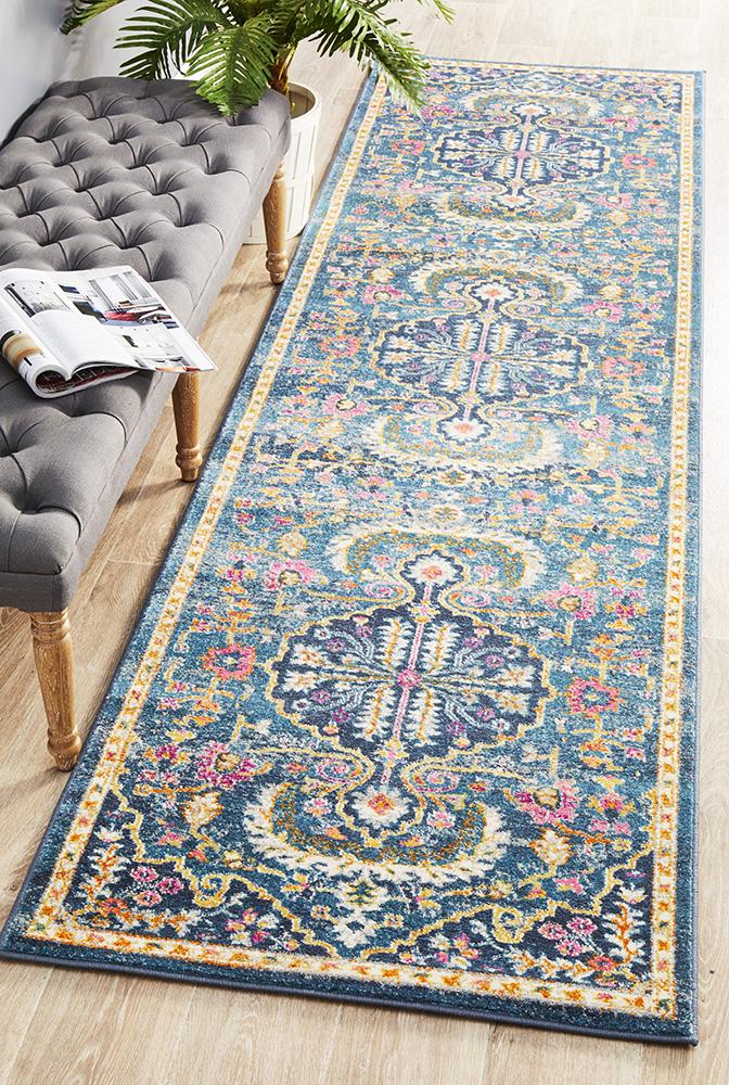 Babil Seleucia Bohemian Navy Runner Rug - Floorsome - MODERN - BLN - 209 - NAVY - 300X80 - MODERN