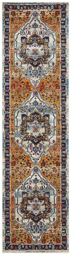 Babil Uruk Bohemian Rust Rug - Floorsome - MODERN