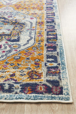 Babil Uruk Bohemian Rust Runner Rug - Floorsome - MODERN