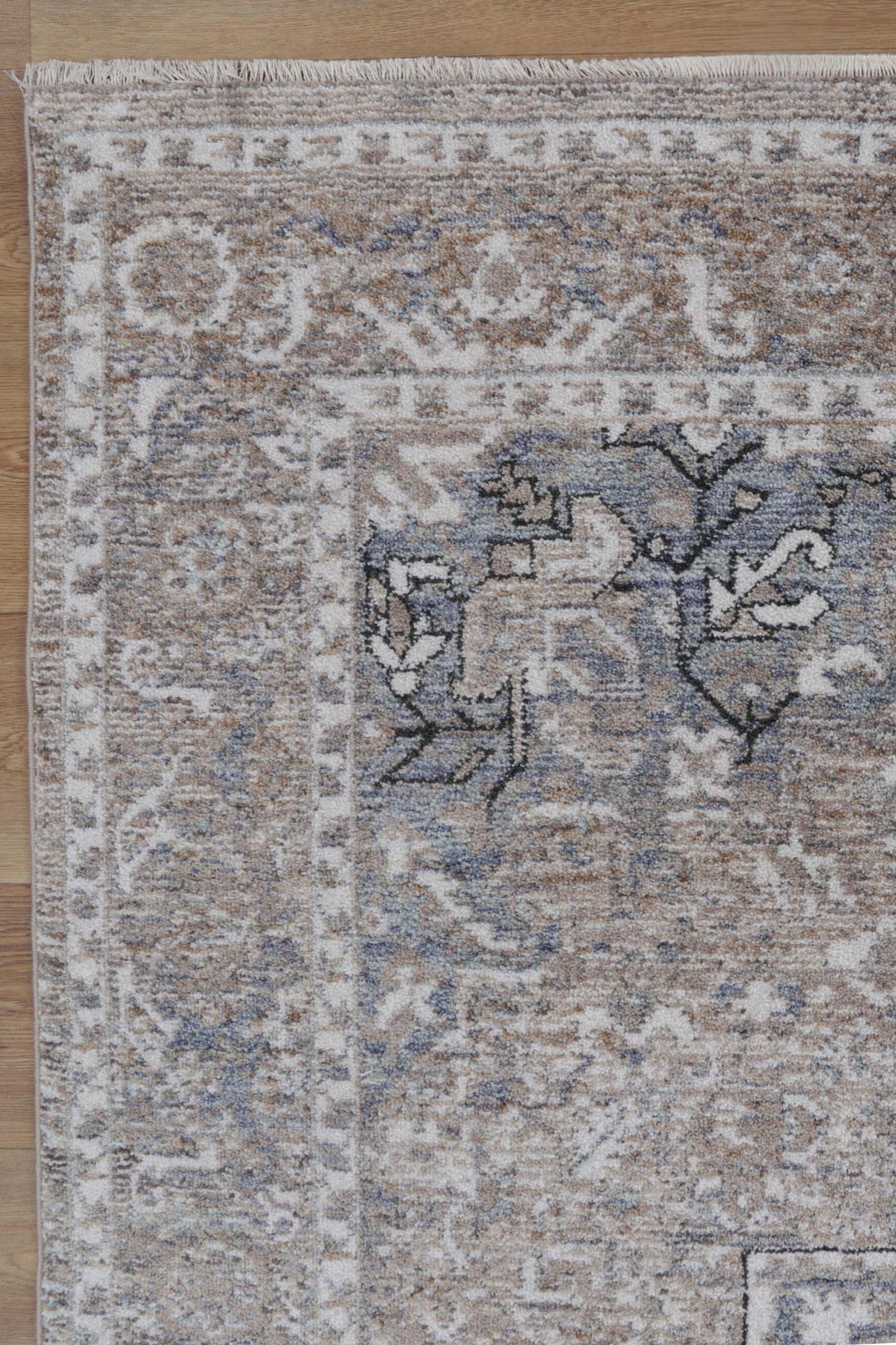Baltimore Virginia Medallion Transitional Ash Rug - Floorsome - Area Rug - BALT240B07 - Area Rug