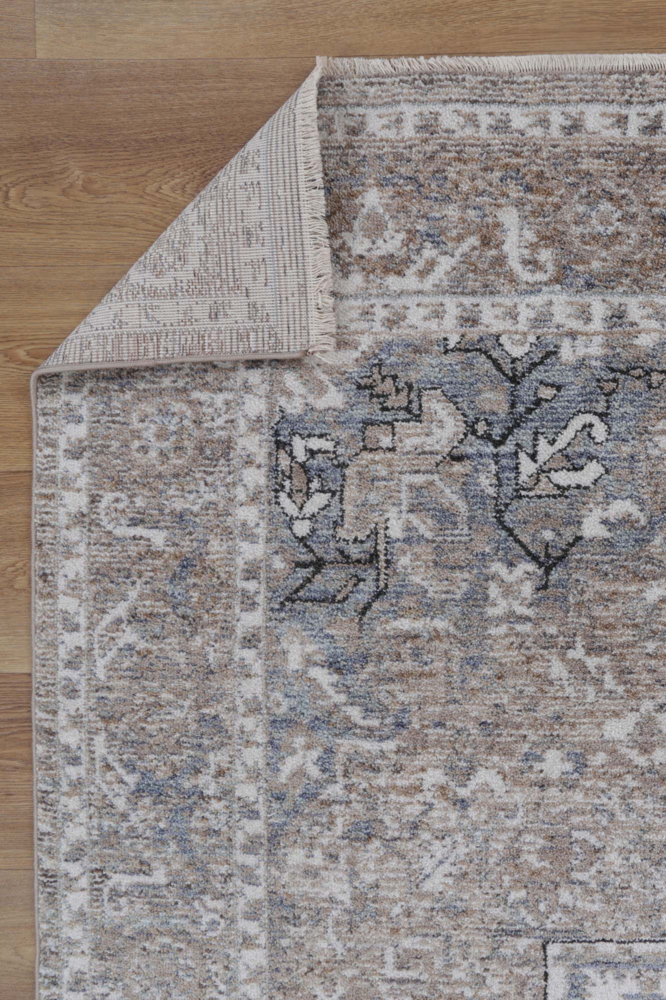 Baltimore Virginia Medallion Transitional Ash Rug - Floorsome - Area Rug - BALT240B07 - Area Rug