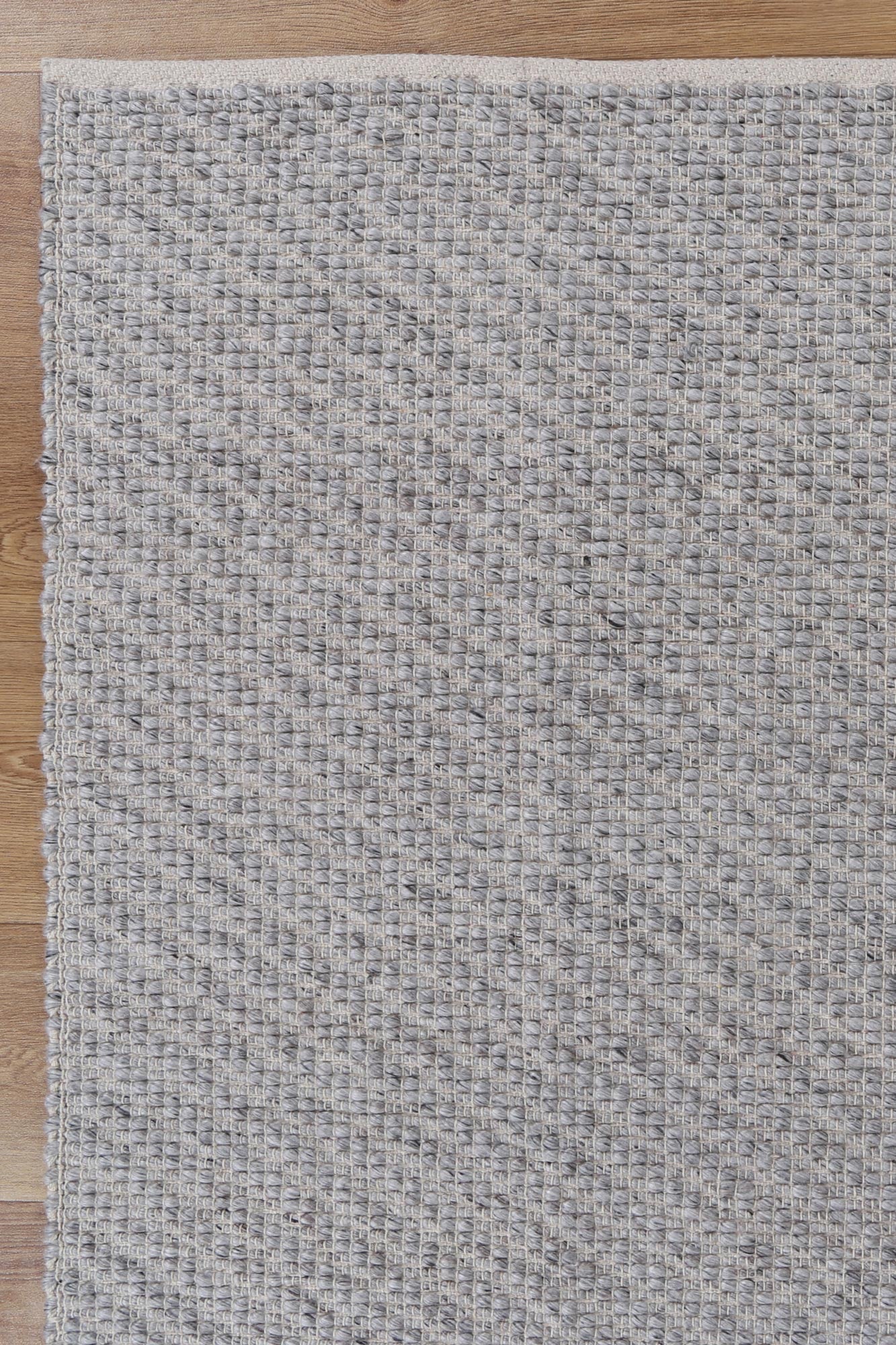 Basalt Grey Wool Blend Textured Rug - GREY - Floorsome - Area Rug - BASA155GREY - Area Rug