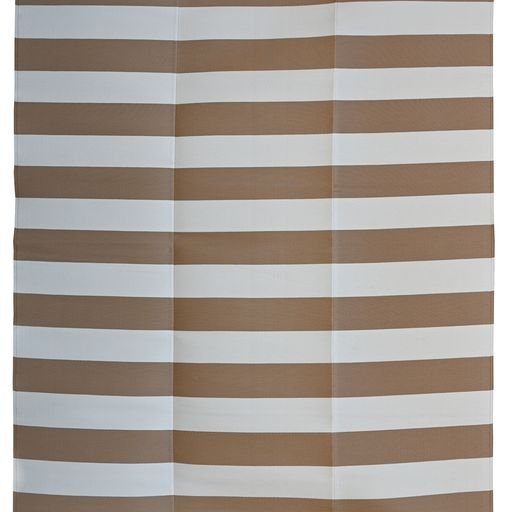 Beige & White Stripes Foldable Waterproof Large Camping Mat - Floorsome - Camping Mat