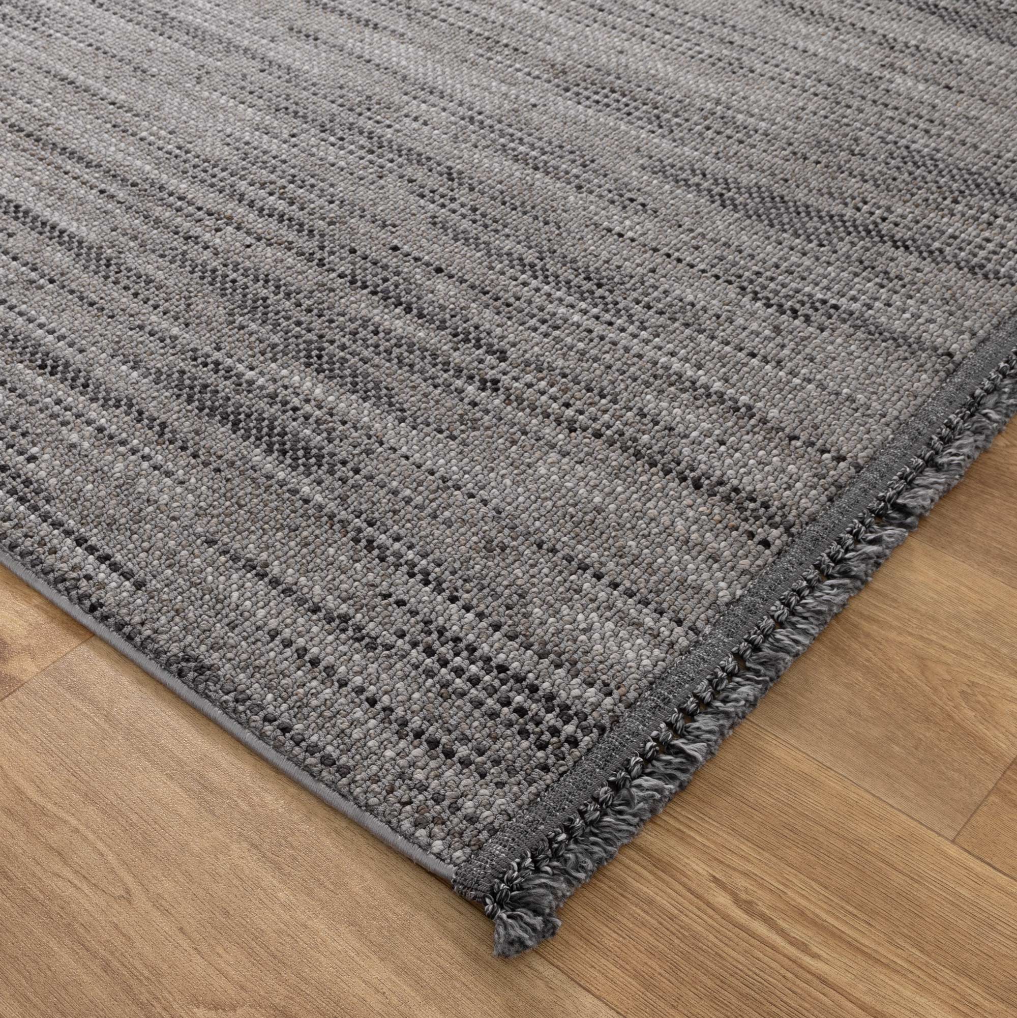 Berno Charcoal Loop Rug - Floorsome - Area Rug - BERN160B005 - Area Rug