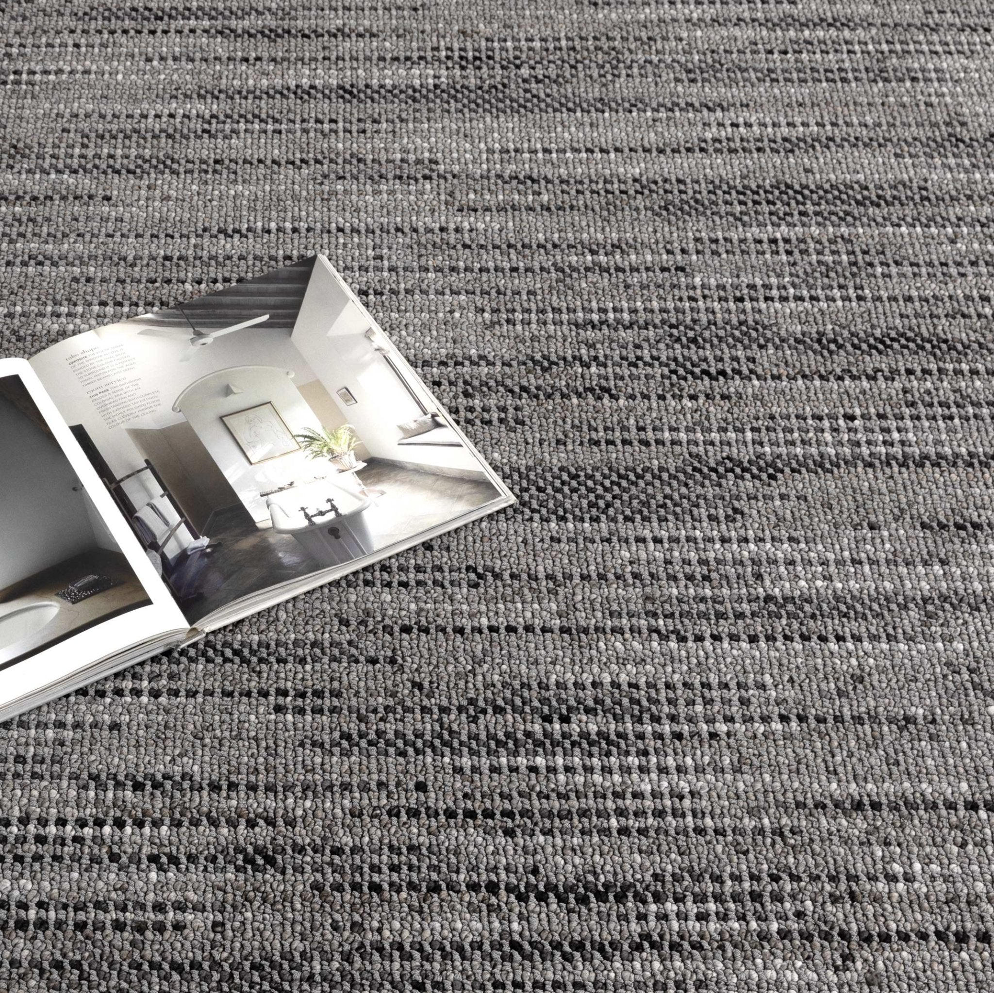 Berno Charcoal Loop Rug - Floorsome - Area Rug - BERN160B005 - Area Rug