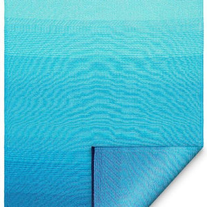 Big Sur Modern Blue Recycled Plastic Outdoor Rug - Floorsome - Modern