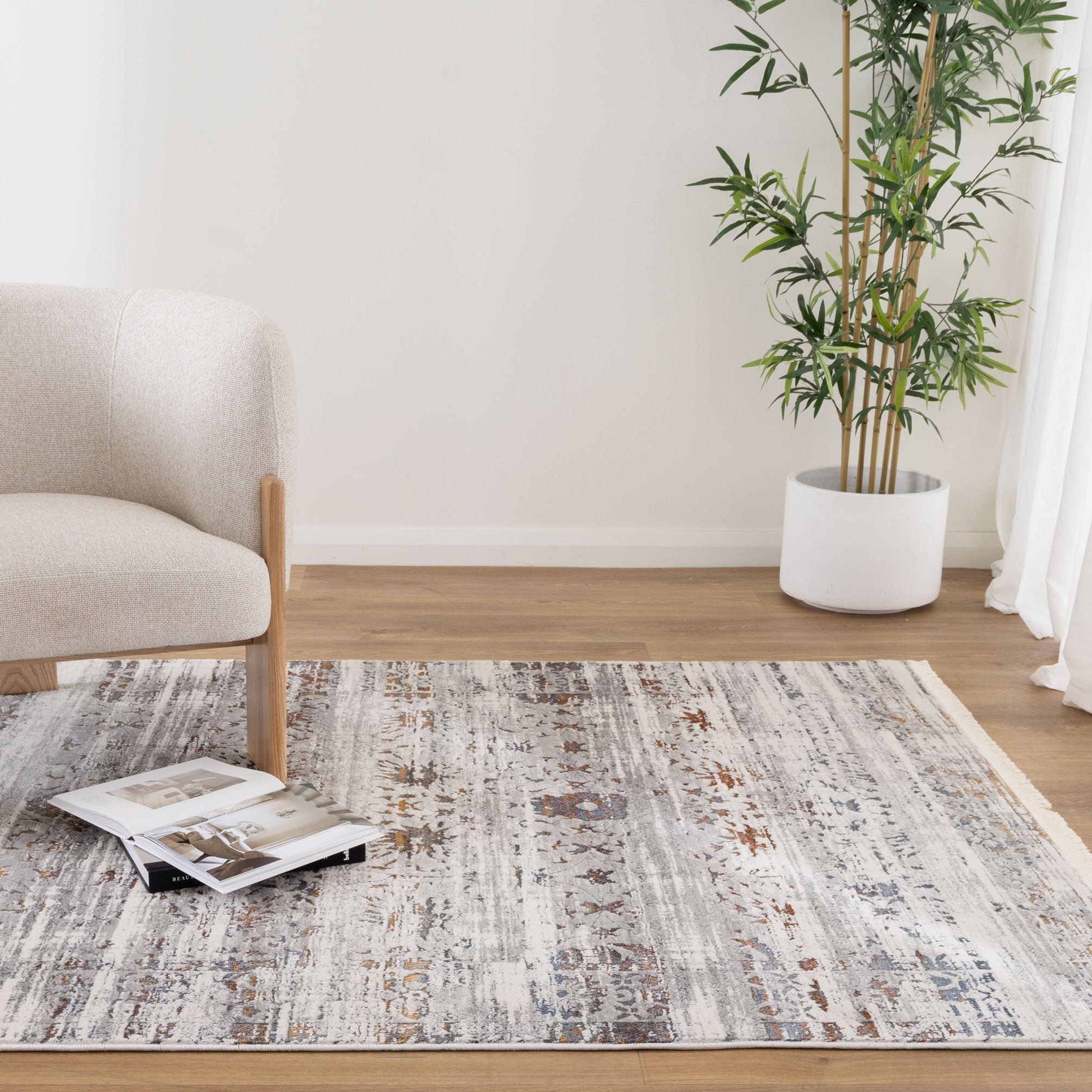 Bohemian Paradise Classic Grey Multi Rug - Pattern 02 - Floorsome - Rug - BOHE16002GMUL - Rug
