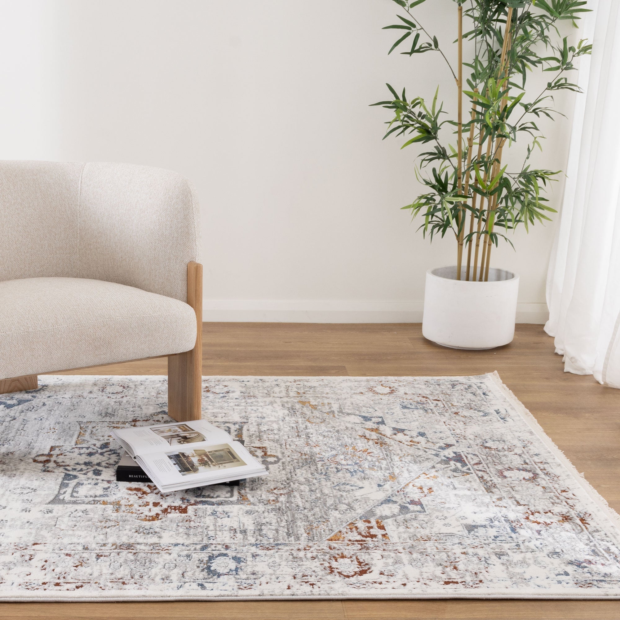 Bohemian Paradise Classic Vintage Grey Multi Rug - Pattern 09 - Floorsome - Rug - BOHE16009GMUL - Rug