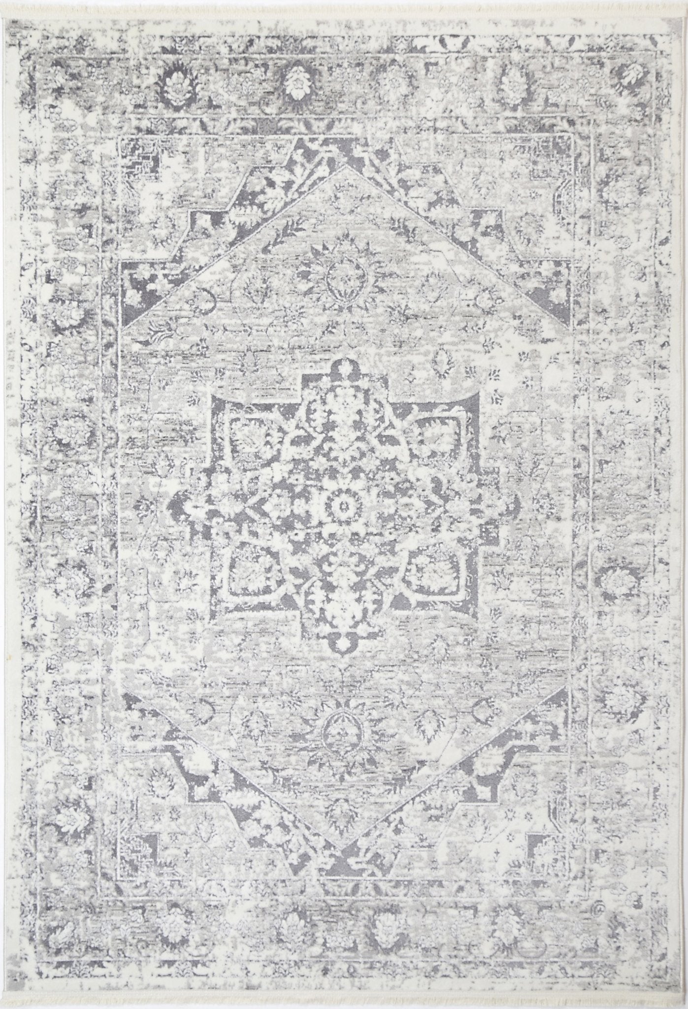 Bohemian Paradise Classic Vintage Grey Rug - Pattern 09 - Floorsome - Rug - BOHE16009GREY - Rug