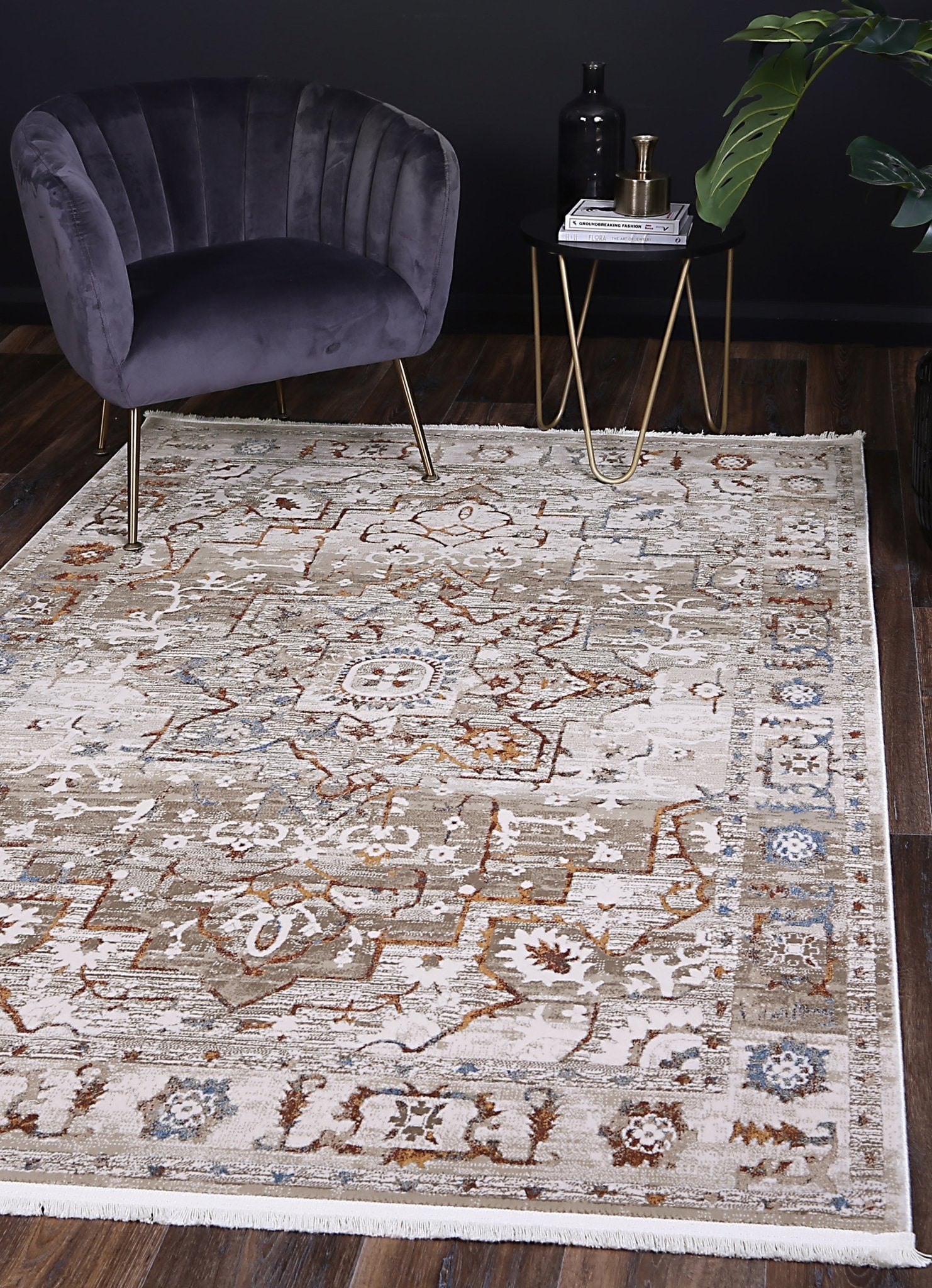 Bohemian Paradise Medalion Beige Multi Rug - Pattern 05 - Floorsome - Rug - BOHE16005BMUL - Rug