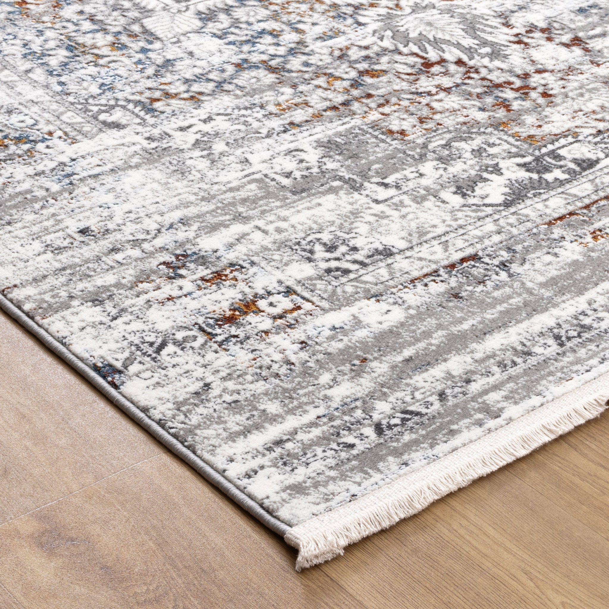 Bohemian Paradise Medalion Grey Multi Rug - Pattern 06 - Floorsome - Rug - BOHE16006GMUL - Rug