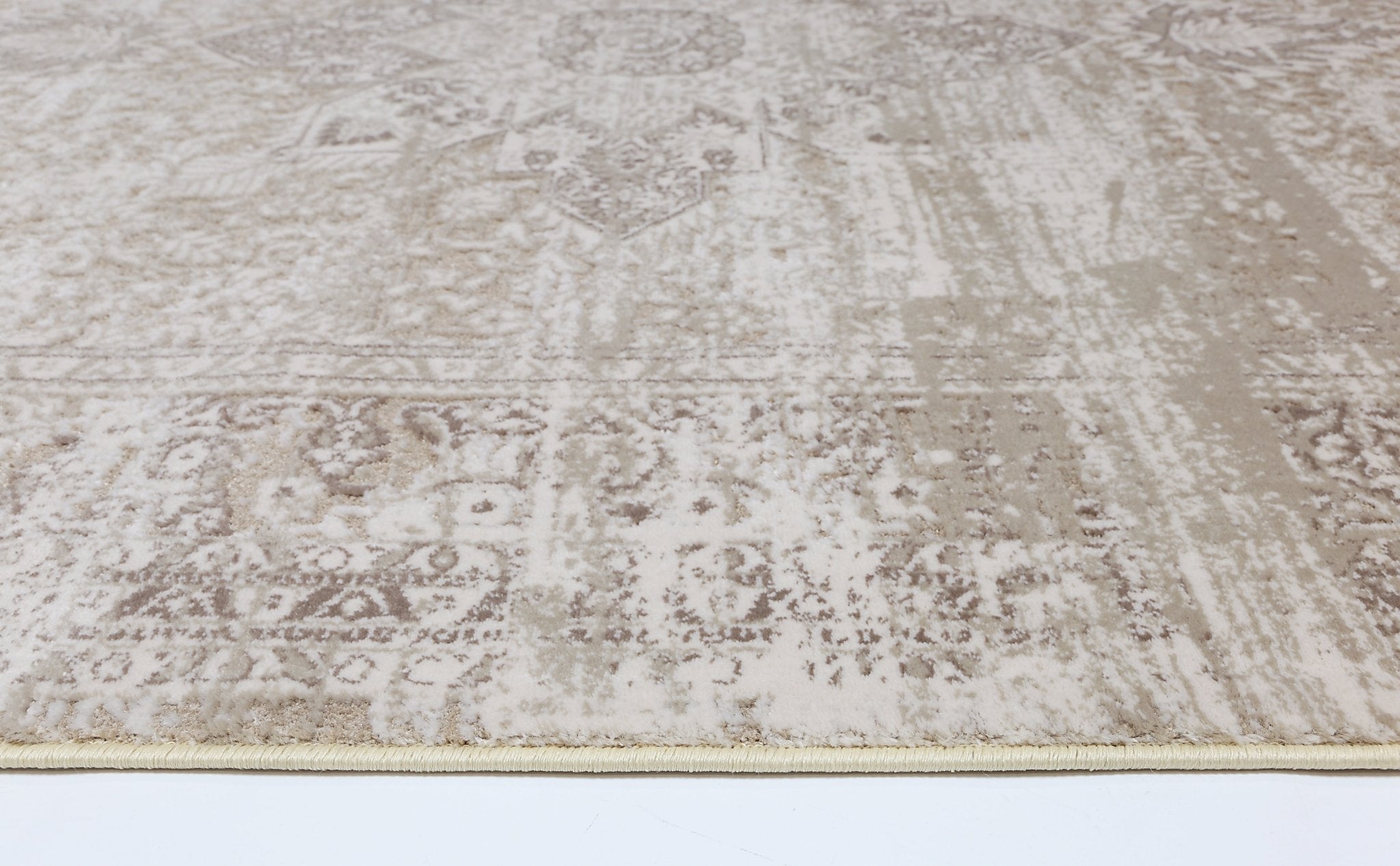 Bohemian Paradise Medallion Beige Rug - Pattern 06 - Floorsome - Rug - BOHE16006BEIG - Rug