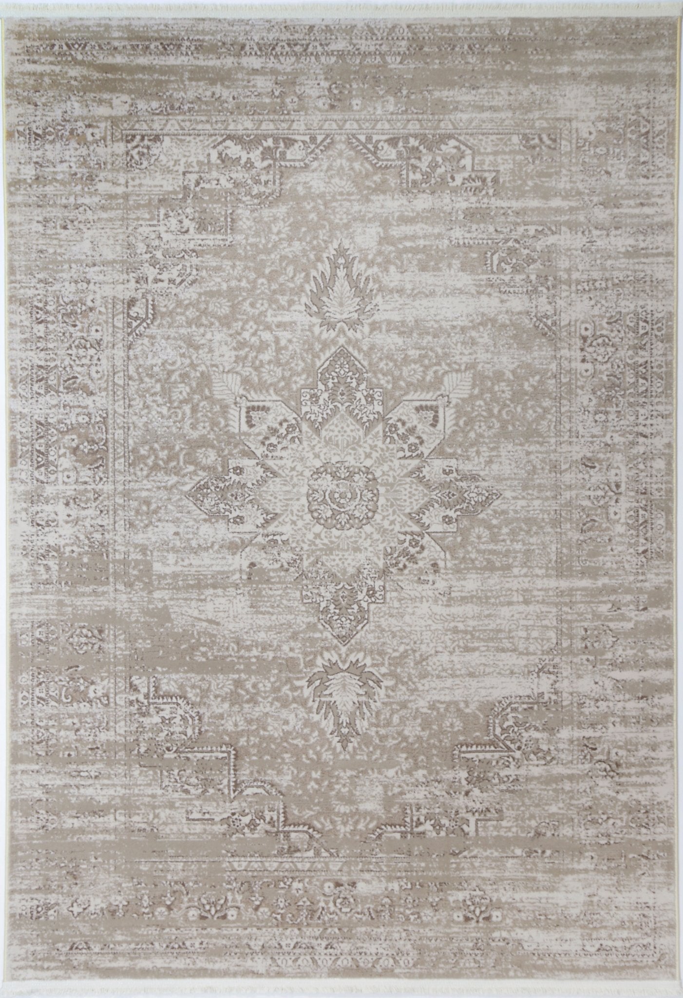 Bohemian Paradise Medallion Beige Rug - Pattern 06 - Floorsome - Rug - BOHE16006BEIG - Rug