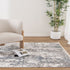 Bohemian Paradise One Modern Grey Blue Rug - Pattern 01 - Floorsome - Rug - BOHE16001GBLU - Rug