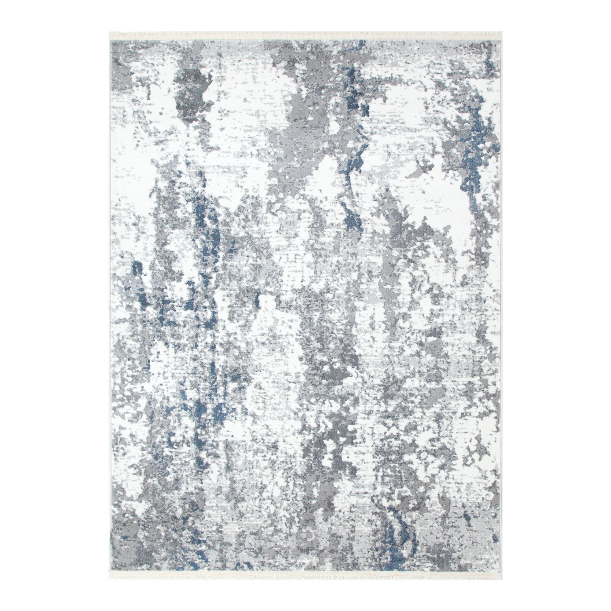 Bohemian Paradise One Modern Grey Blue Rug - Pattern 01 - Floorsome - Rug - BOHE16001GBLU - Rug