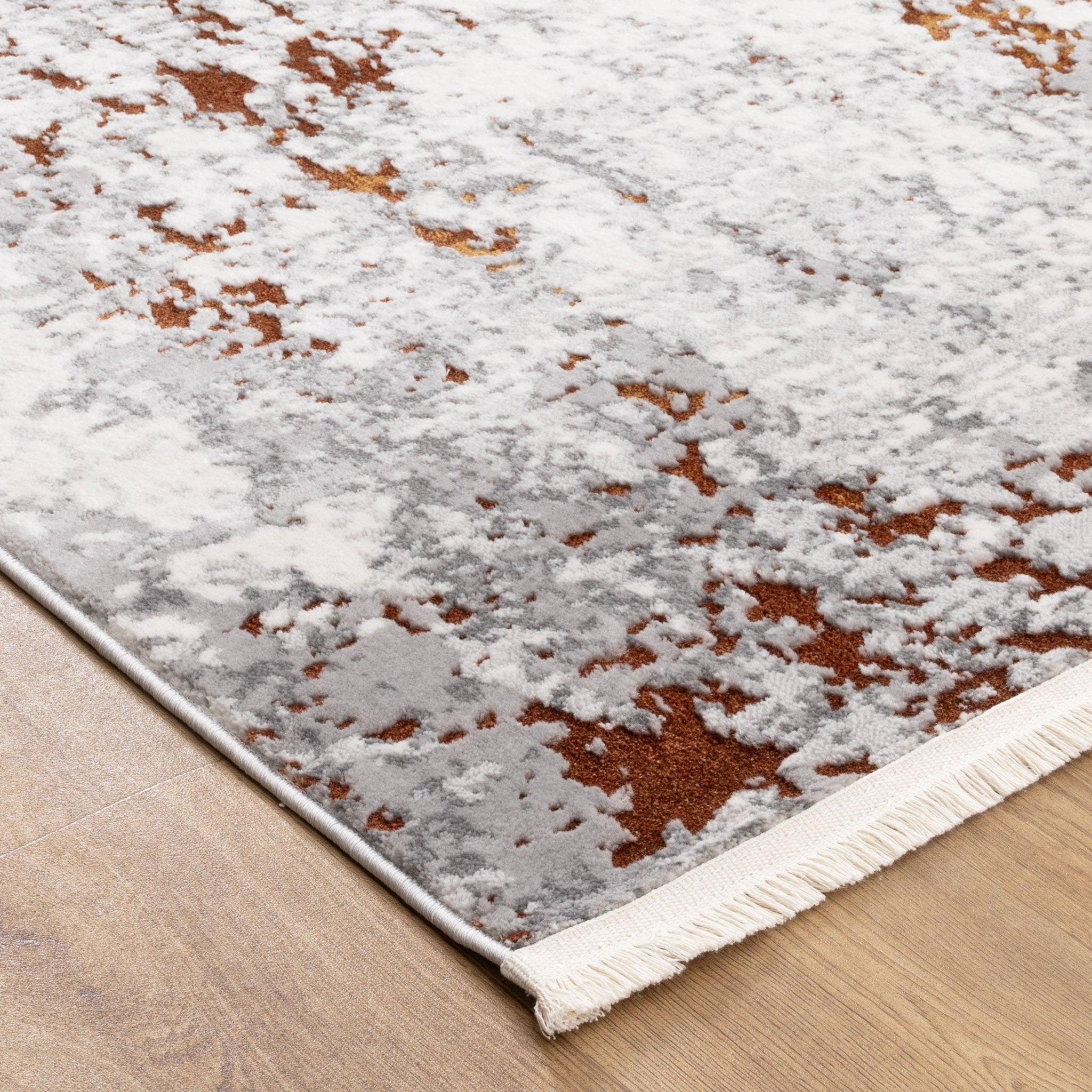 Bohemian Paradise One Modern Grey Terracotta Rug - Pattern 01 - Floorsome - Rug - BOHE16001GTER - Rug