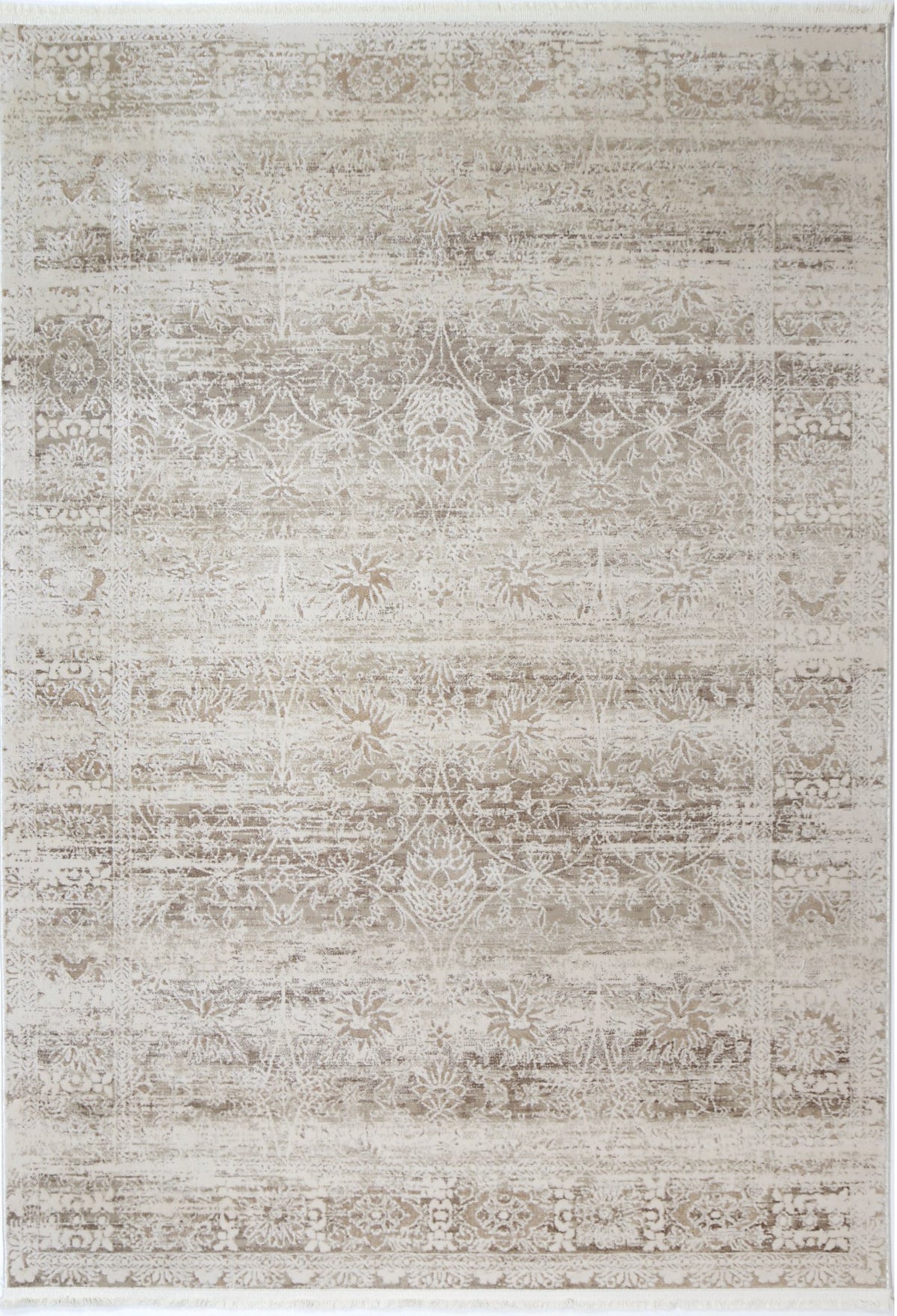 Bohemian Paradise Solid Beige Modern Rug - Pattern 02 – Floorsome