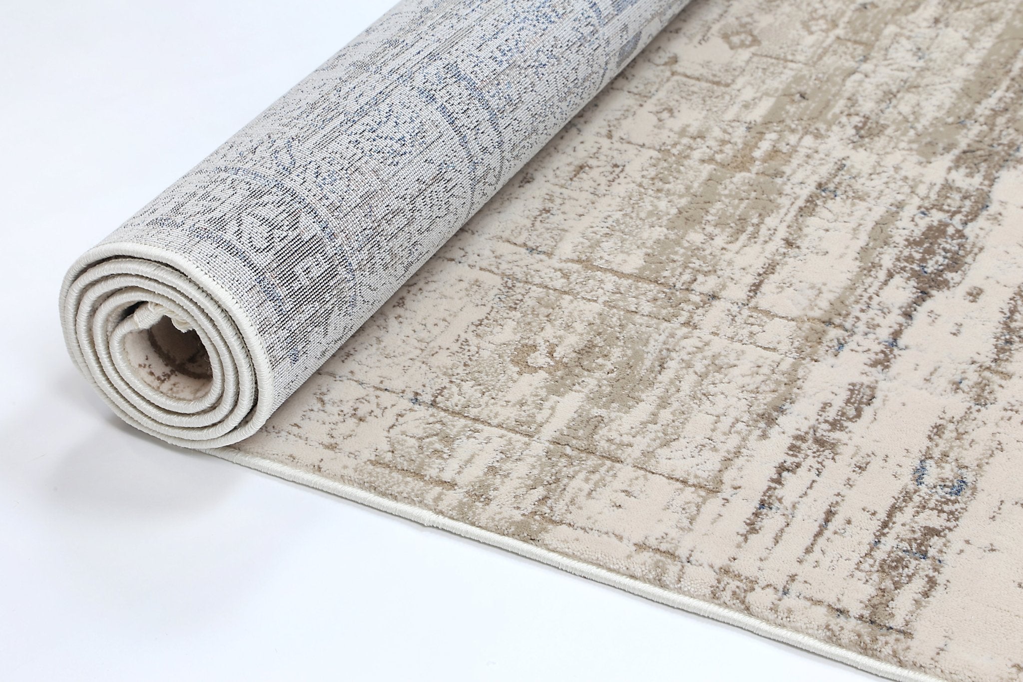 Bohemian Paradise Traditional Beige Blue Rug - Pattern 04 - Floorsome - Rug - BOHE16004BBLU - Rug