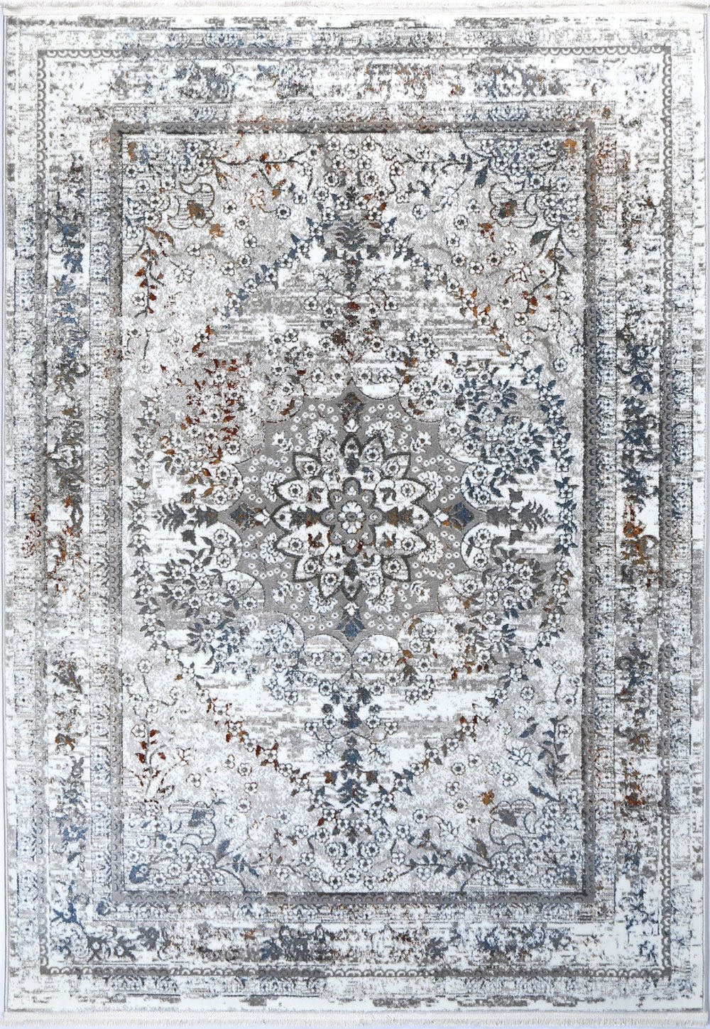 Bohemian Paradise Vintage Medalion Grey Multi Rug - Pattern 08 - Floorsome - Rug - BOHE16008GMUL - Rug