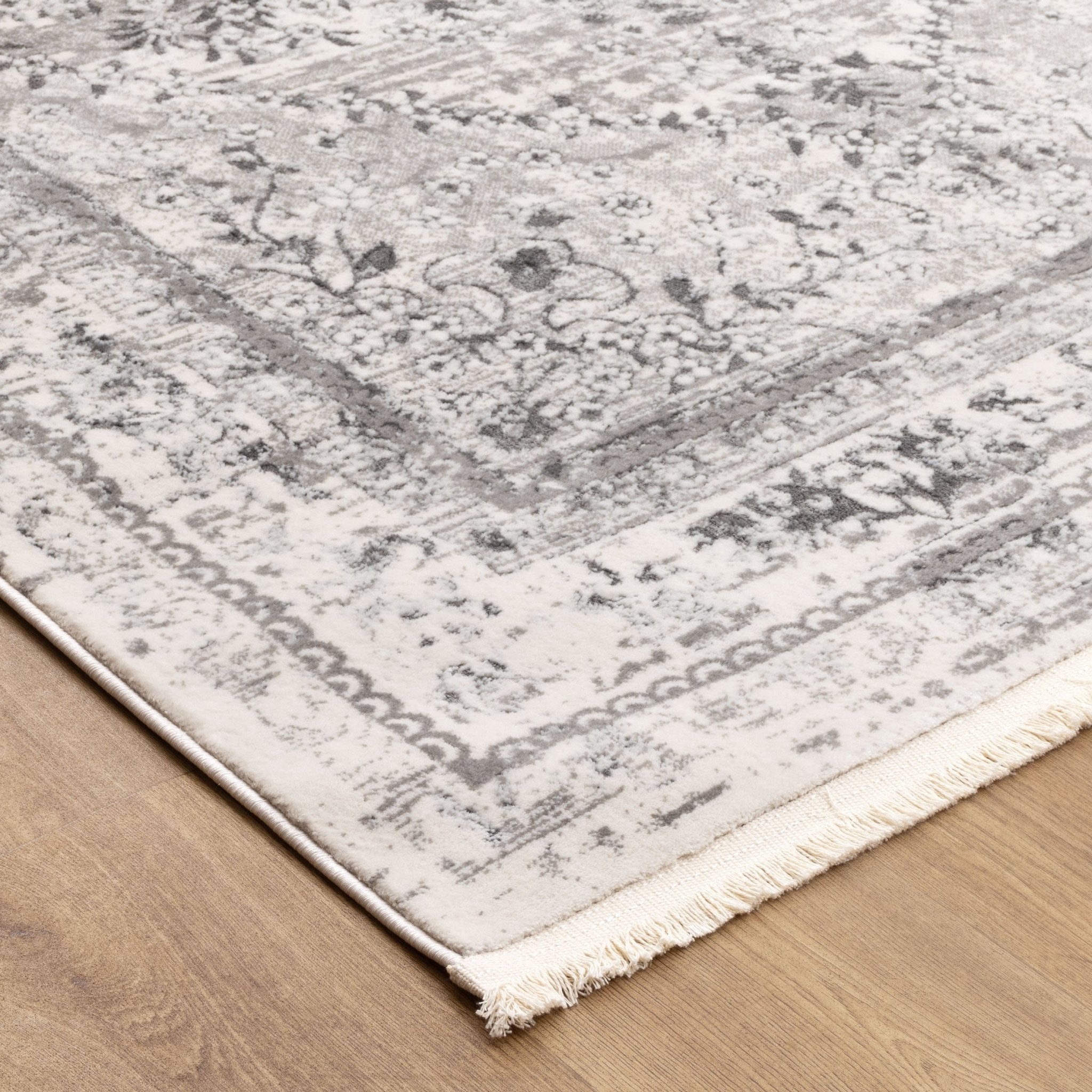 Bohemian Paradise Vintage Medalion Grey Rug - Pattern 08 - Floorsome - Rug - BOHE16008GREY - Rug