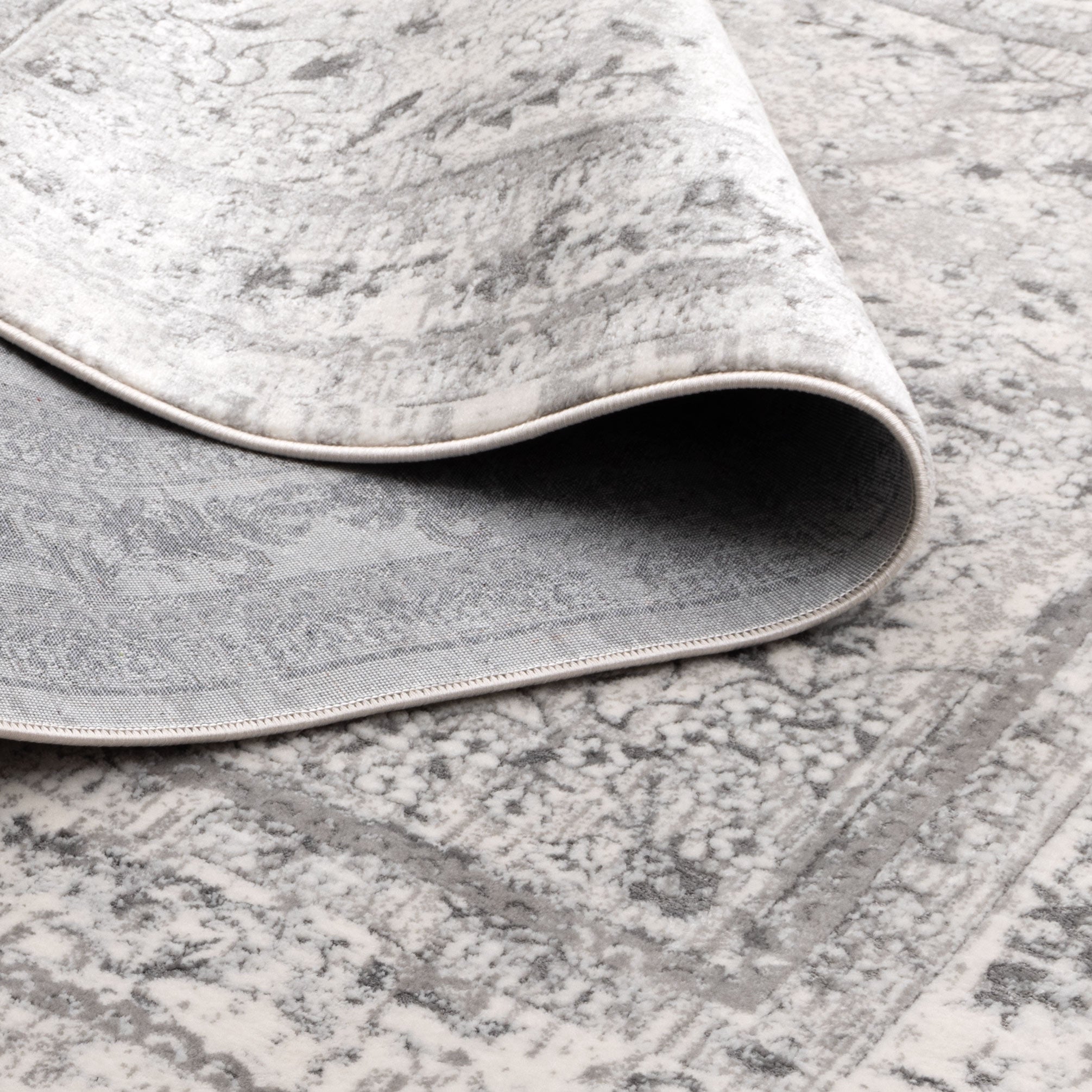 Bohemian Paradise Vintage Medalion Grey Rug - Pattern 08 - Floorsome - Rug - BOHE16008GREY - Rug
