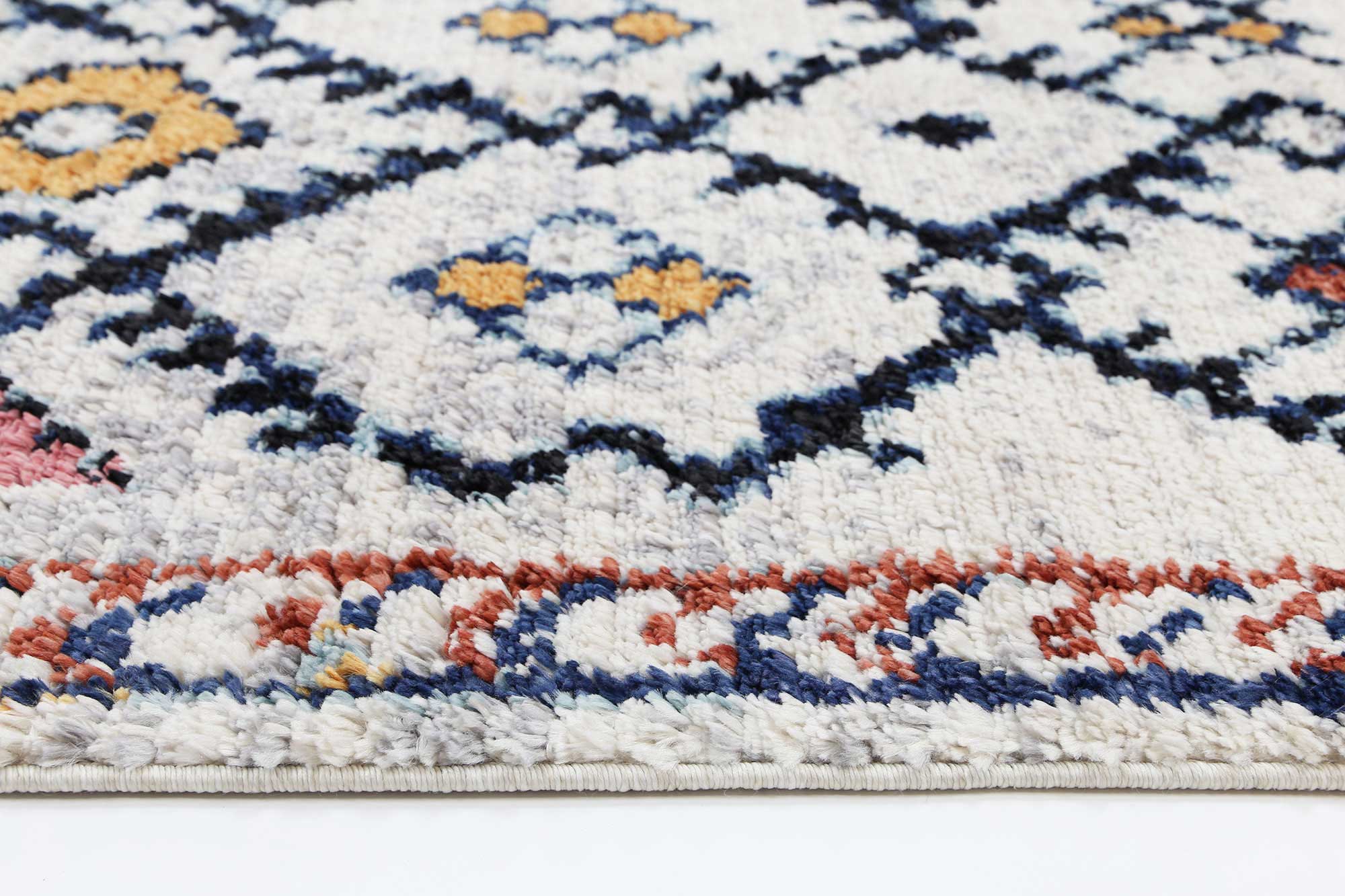 Boho Moroccan Ifran Blue Rug - Floorsome - Modern - MODA080Z058WHIT - Modern