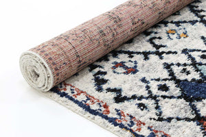 Boho Moroccan Ifran Blue Rug - Floorsome - Modern