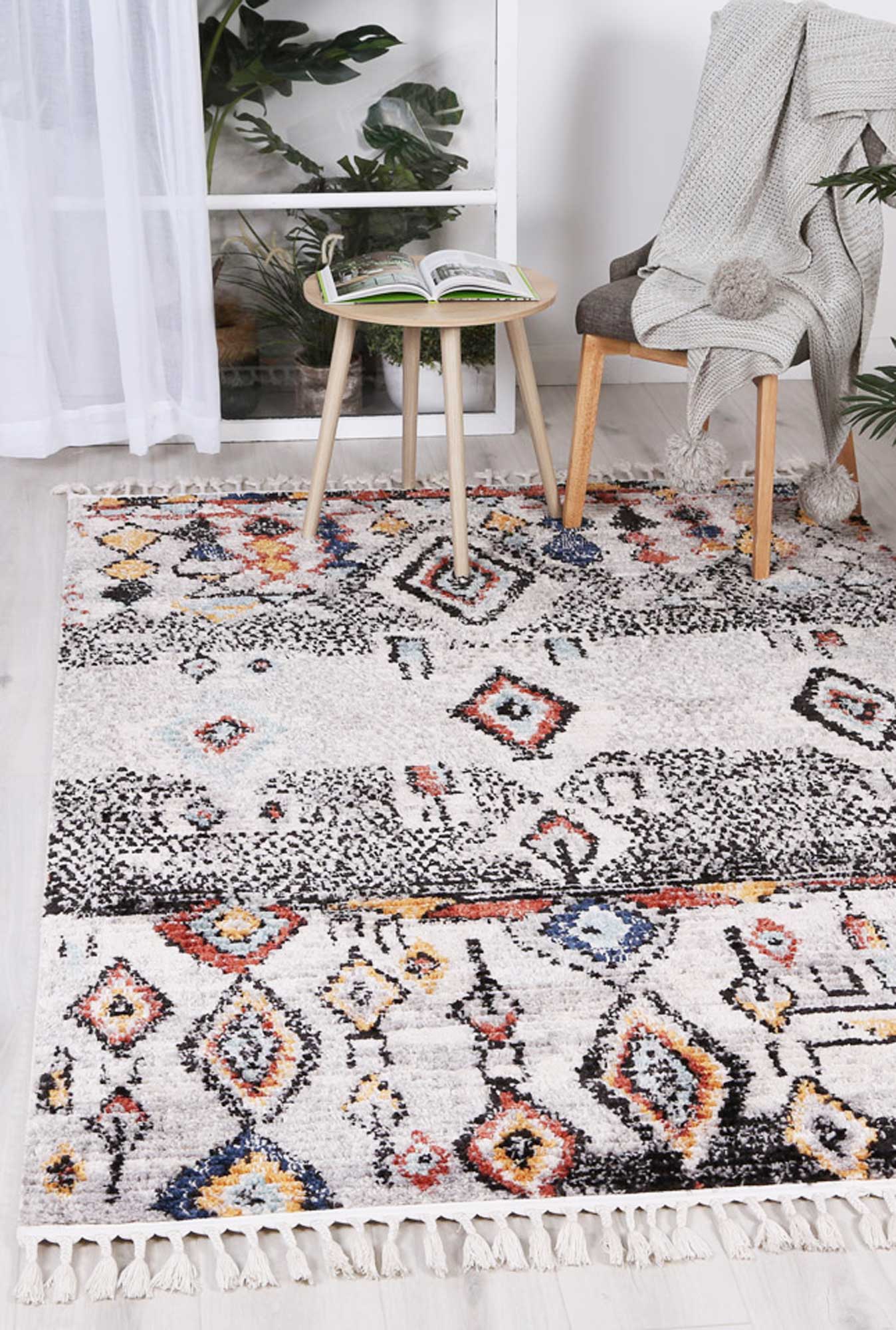Boho Moroccan Meknes Silver Rug - Floorsome - Modern - MODA080Y805LGR - Modern