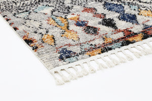 Boho Moroccan Meknes Silver Rug - Floorsome - Modern